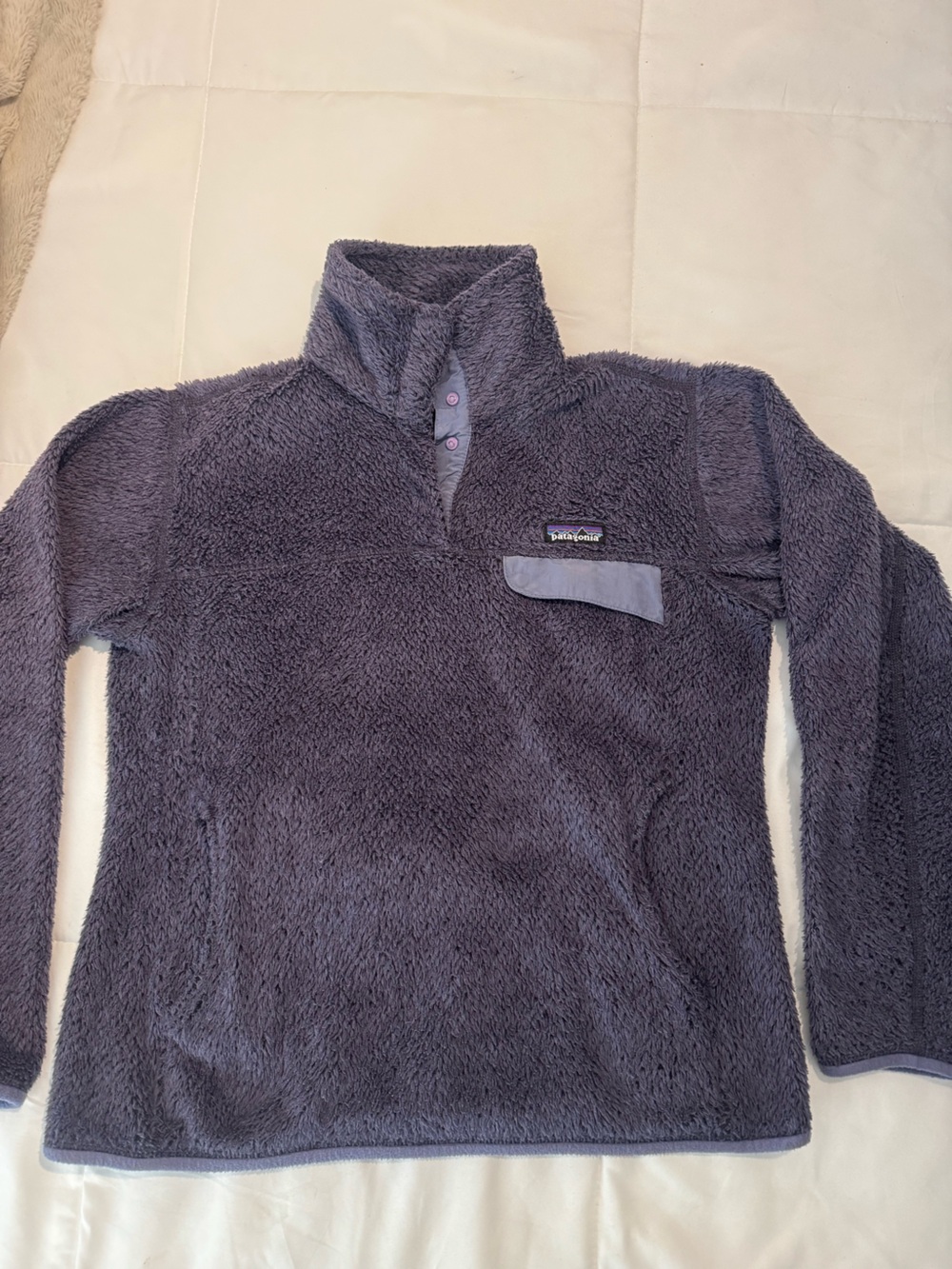 Patagonia Women’s Plush Purple Snap-T Neck Fleece Pullover